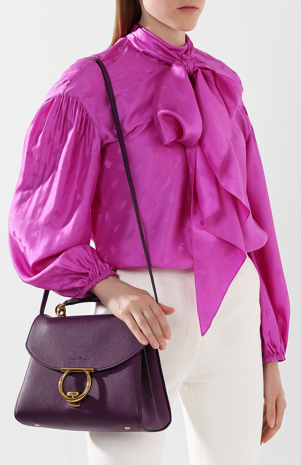 Сумка margot FERRAGAMO фиолетового цвета по цене 110000 руб., арт. Z-0718463, фото 5 Сумка margot FERRAGAMO, арт. Z-0718463, фото 5