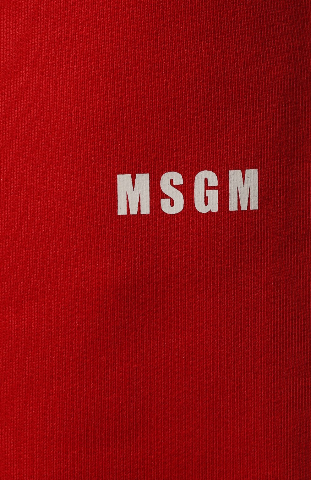 Хлопковые джоггеры MSGM красного цвета по цене 17300 руб., арт. 2000MDP500 200001, фото 5 Хлопковые джоггеры MSGM, арт. 2000MDP500 200001, фото 5