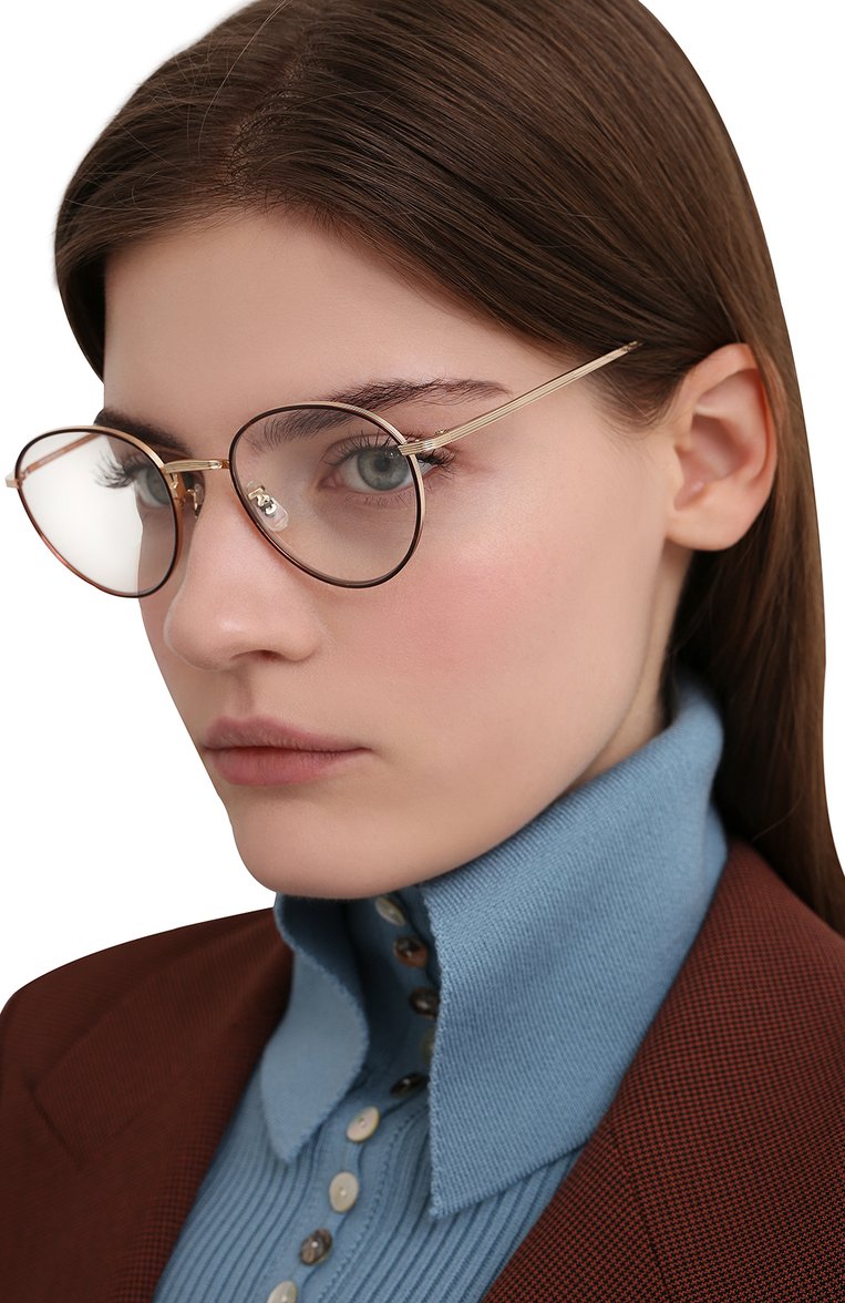 Женские солнцезащитные очки OLIVER PEOPLES золотого цвета, арт. 1231ST-52991W | Фото 2 (Тип очков: С/з; Региональные ограничения белый список (Axapta Mercury): RU, Не проставлено; Кросс-КТ: С/з-унисекс; Нос: Не проставлено; Материал: Металл; Очки форма: Круглые; Оптика Гендер: оптика-унисекс)