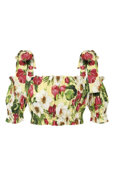 Женский хлопковый топ DOLCE & GABBANA, арт. F74F4T/HS5GE