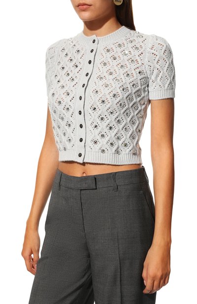 Кашемировый кардиган MIU MIU, арт. MMF378-1YA5-F0424, фото 3