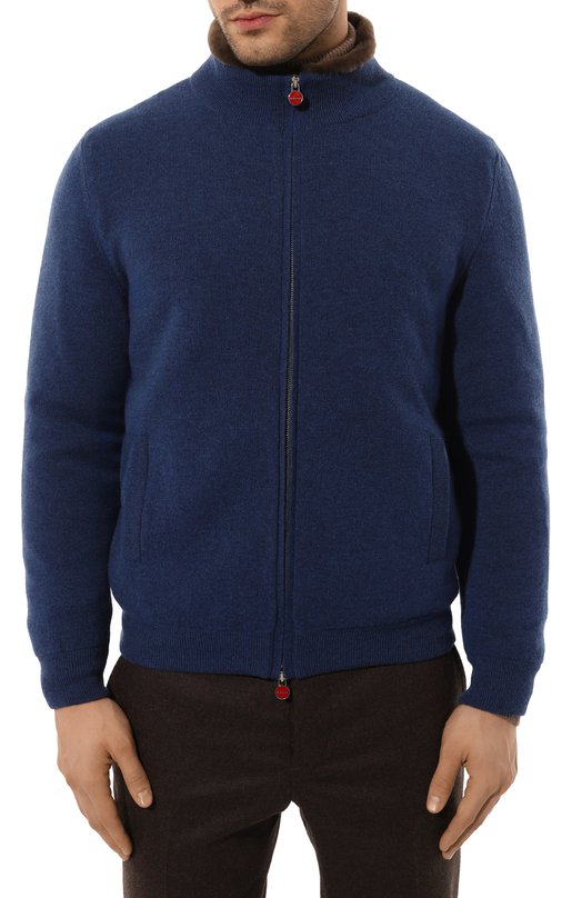 Кашемировый кардиган Kiton UMK1489S182 Синий  UMK1489S182 Фото 3