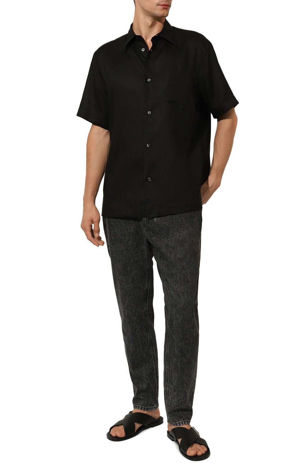 Льняная рубашка DOLCE & GABBANA, арт. G5KE1Z/FU4IK, фото 2