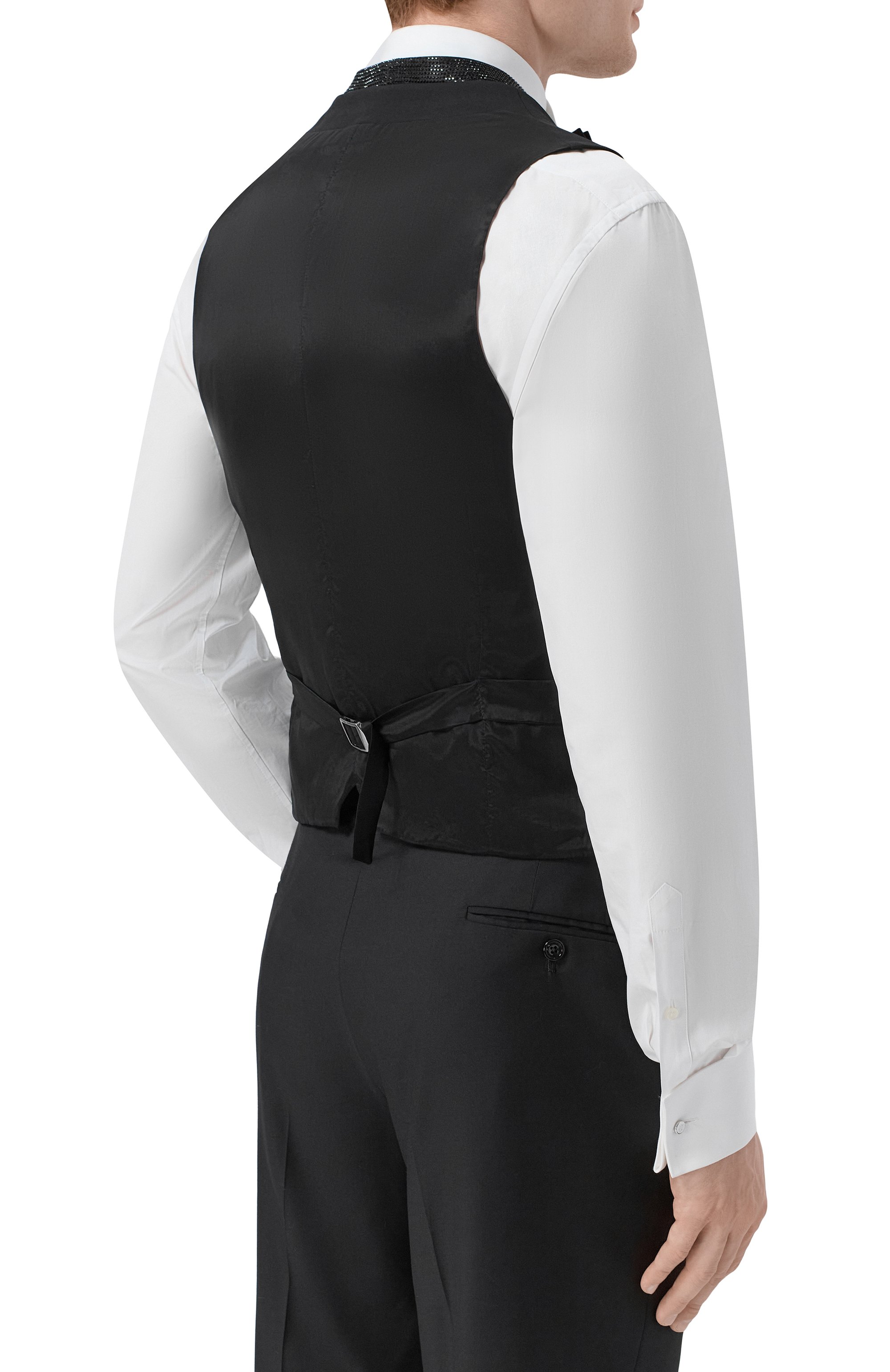 Шерстяной жилет с отделкой стразами GIORGIO ARMANI, арт. GM003856/TE10043, фото 4