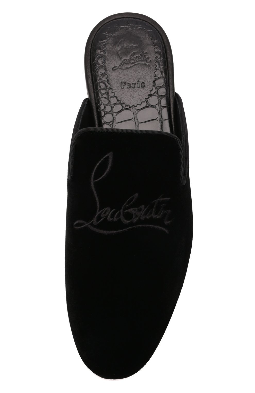 Текстильные домашние туфли navy coolito CHRISTIAN LOUBOUTIN темно-синего цвета по цене 75000 руб., арт. 3211097/NAVY C00LIT0 FLAT, фото 5 Текстильные домашние туфли navy coolito CHRISTIAN LOUBOUTIN, арт. 3211097/NAVY C00LIT0 FLAT, фото 5