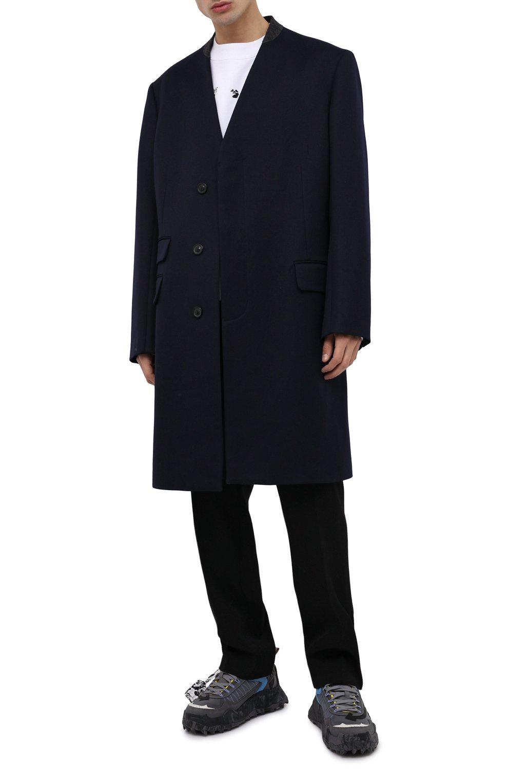 Комбинированные кроссовки odsy-1000 OFF-WHITE серого цвета по цене 65400 руб., арт. 0MIA139F21FAB0020901, фото 2 Комбинированные кроссовки odsy-1000 OFF-WHITE, арт. 0MIA139F21FAB0020901, фото 2