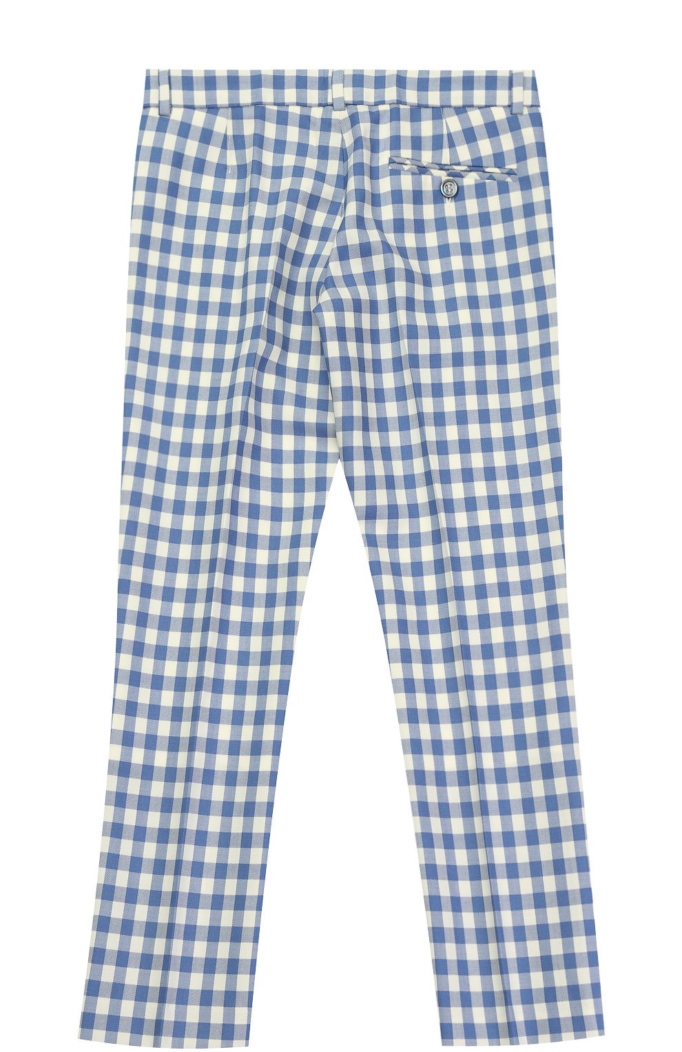 Шерстяные брюки в клетку с контрастной отделкой GUCCI, арт. 452272/XBA13, фото 2