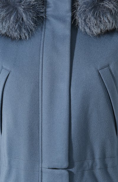 Кашемировая парка LORO PIANA голубого цвета по цене 939500 руб., арт. FAE2856, фото 5 Кашемировая парка LORO PIANA, арт. FAE2856, фото 5