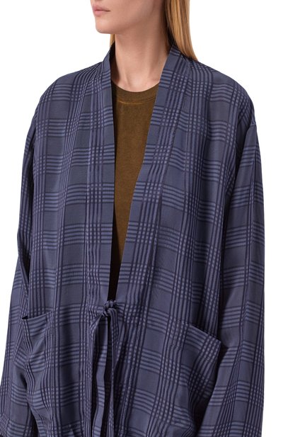 Кимоно из вискозы UMA WANG темно-синего цвета по цене 106500 руб., арт. UM6512, фото 5 Кимоно из вискозы UMA WANG, арт. UM6512, фото 5