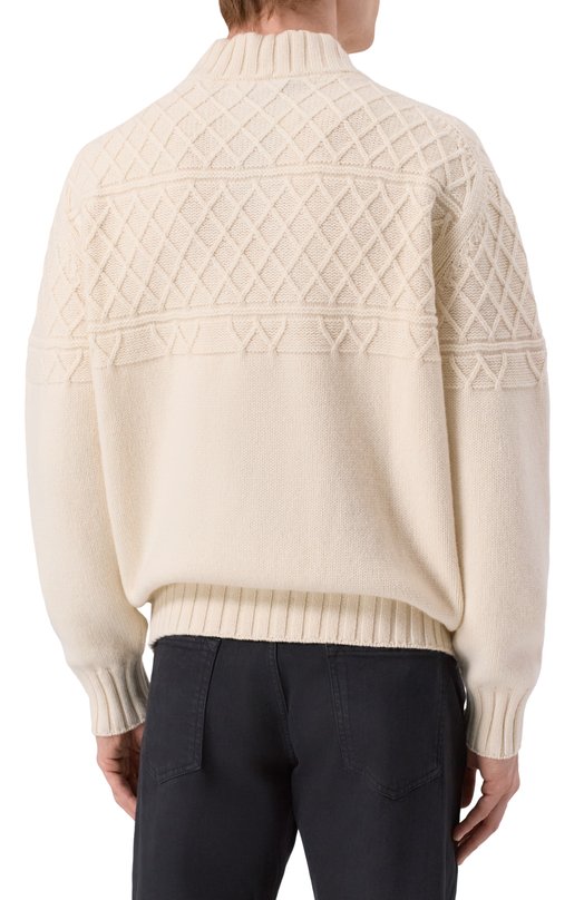Свитер из шерсти и кашемира Kiton UMM071902 Кремовый  UMM071902 Фото 4