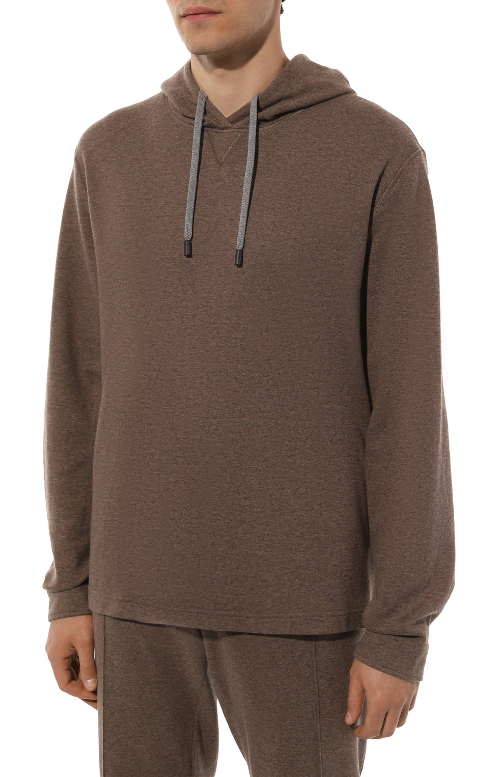 Худи из хлопка и кашемира CAPOBIANCO, арт. 17M433.LB00./58, фото 3