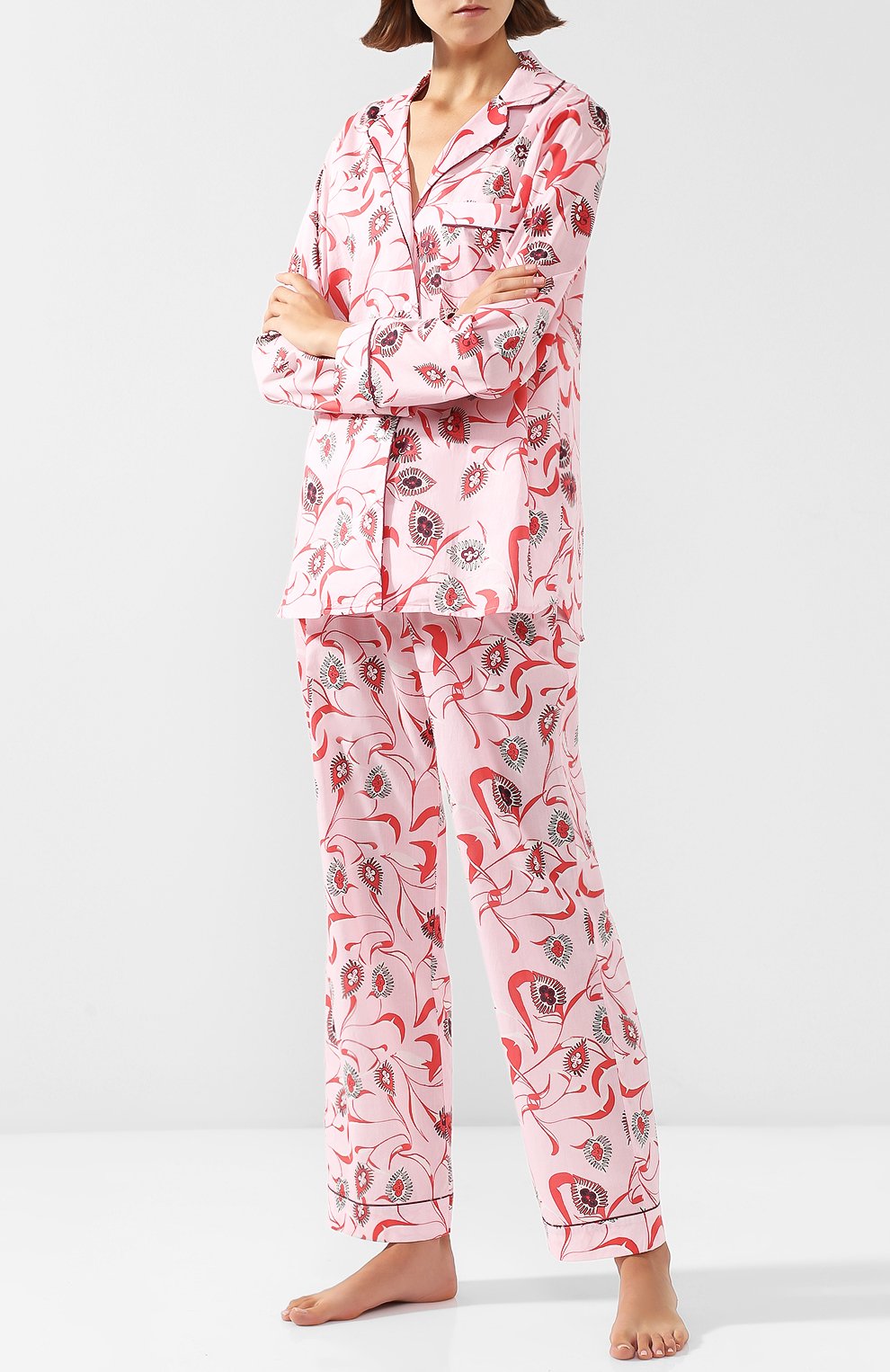 Хлопковая пижама с принтом YOLKE, арт. AW18-02C-PV-RA, фото 1