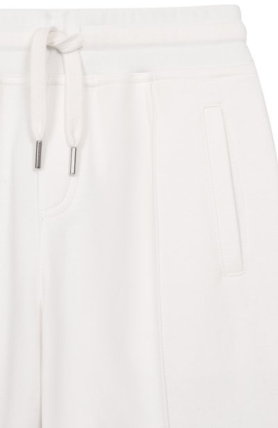 Хлопковые джоггеры BRUNELLO CUCINELLI белого цвета по цене 52950 руб., арт. BW863E331B, фото 3 Хлопковые джоггеры BRUNELLO CUCINELLI, арт. BW863E331B, фото 3