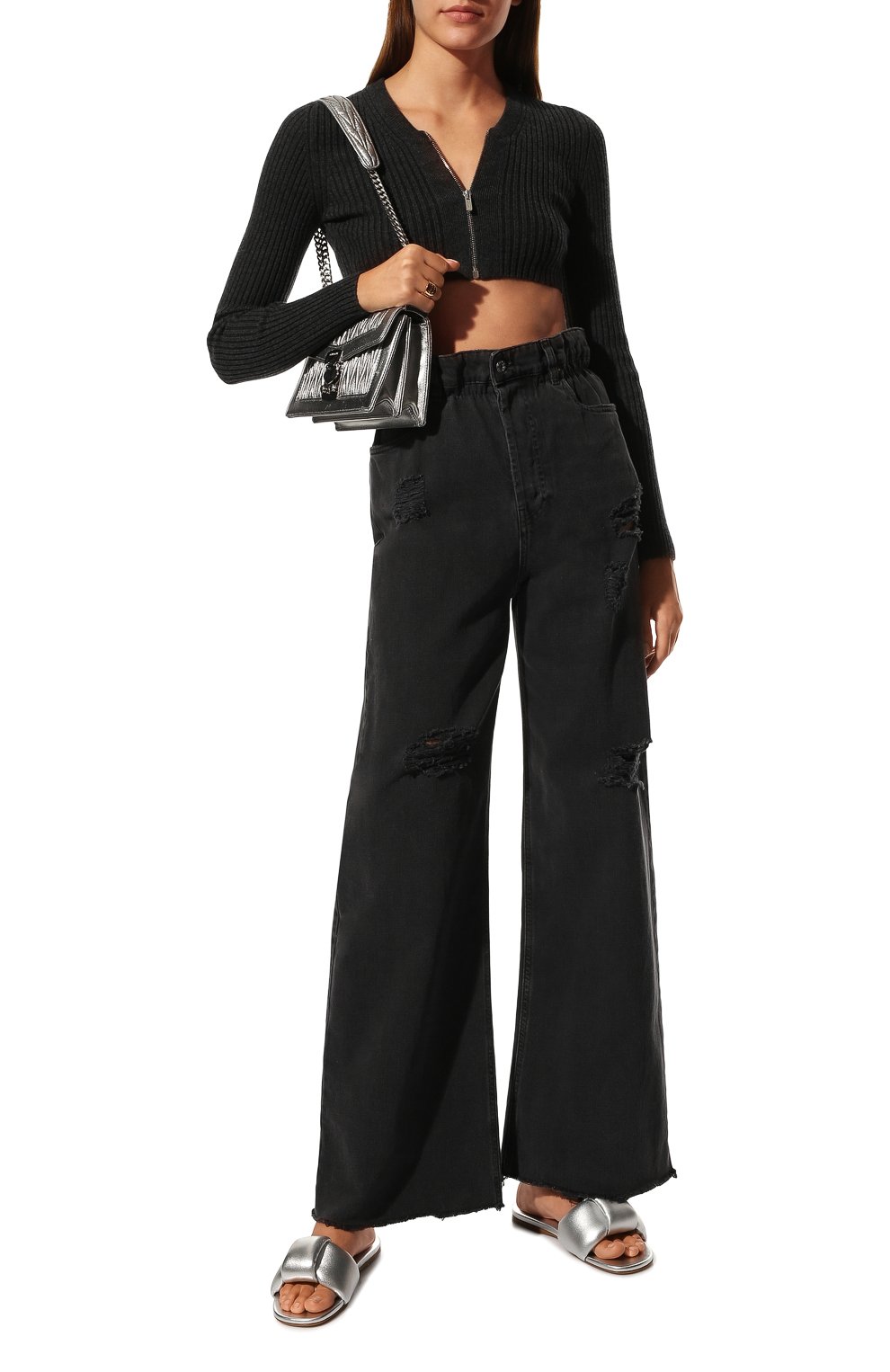 Кожаные шлепанцы MIU MIU, арт. 5XX546-3LAB-F0118-005, фото 2