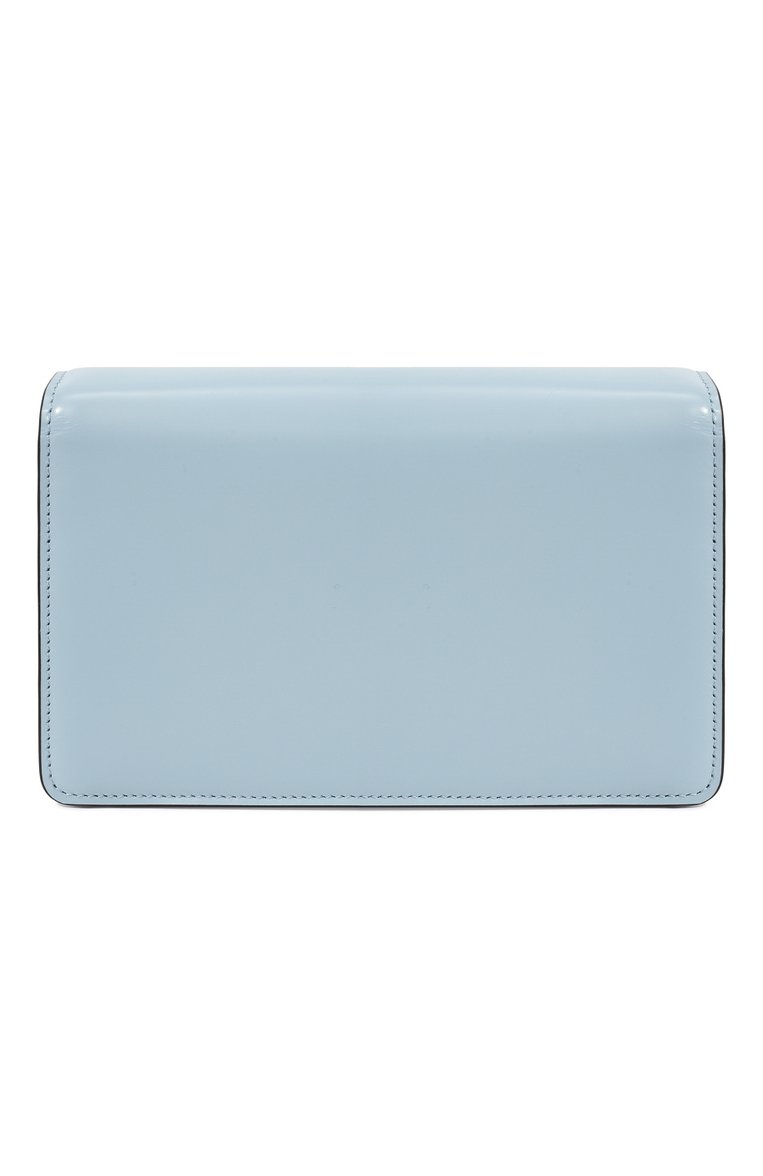 Женская сумка PRADA светло-голубого цвета, арт. 1BD307-ZO6-F02TG-5OO | Фото 7 (Ремень/цепочка: На ремешке; Сумки-технические: Сумки через плечо; Размер: mini; Материал: Натуральная кожа)