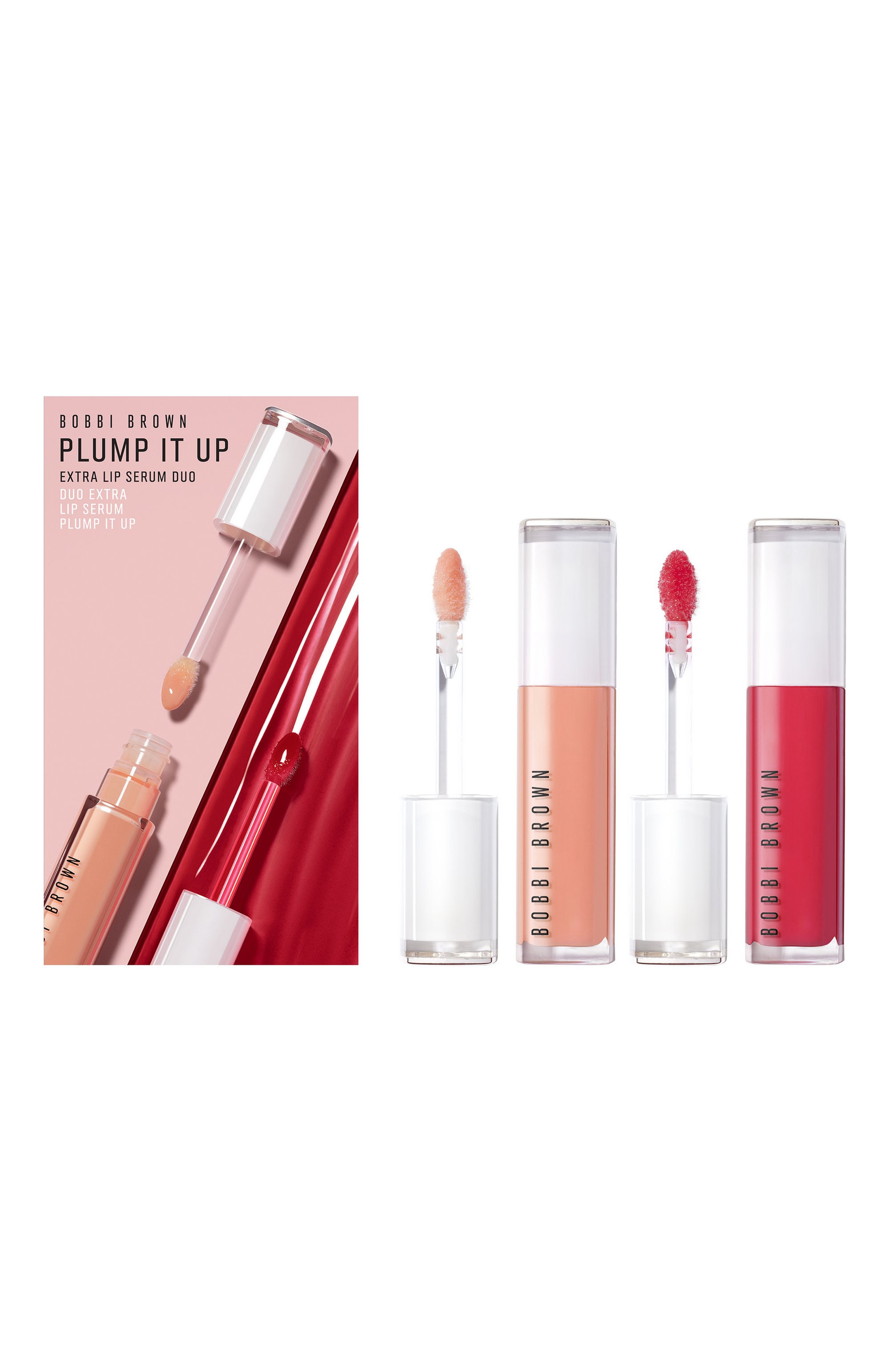 Набор сывороток для губ extra plump & lip shine duo, оттенок bare honey & bare raspberry (2x6ml) BOBBI BROWN, арт. H7L3-01, фото 1