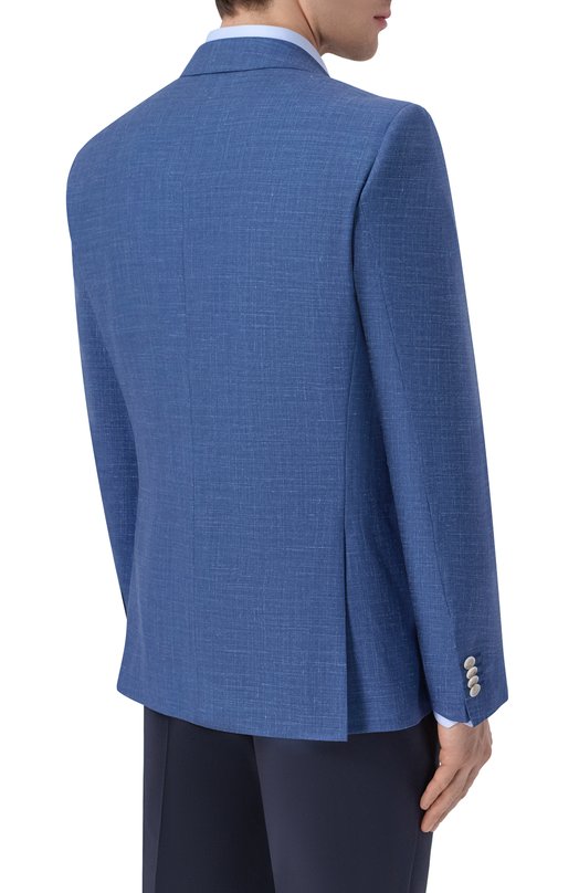 Пиджак из шерсти и шелка BOSS 50562604 Синий  50562604 Фото 4