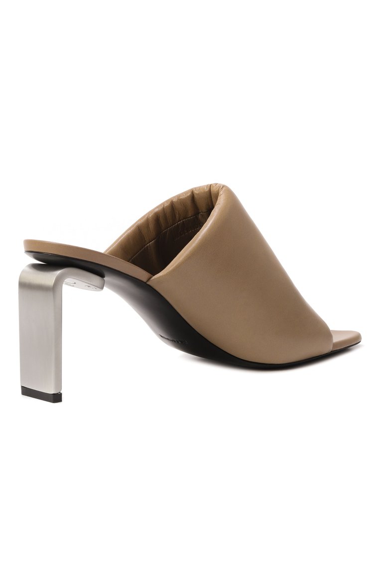 Женские кожаные мюли JIL SANDER бежевого цвета, арт. J15WP0168-P8226 | Фото 5 (Подошва: Плоская; Материал внешний: Натуральная кожа; Материал внутренний: Натуральная кожа; Каблук высота: Высокий; Каблук тип: Фигурный)