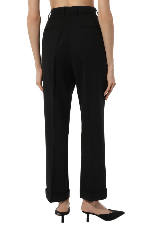 Шерстяные брюки Dolce & Gabbana FTC1AT/FUBE7 Чёрный  FTC1AT/FUBE7 Фото 4