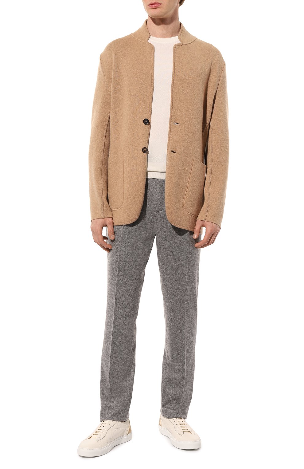 Кашемировые брюки BRUNELLO CUCINELLI темно-серого цвета по цене 238500 руб., арт. ML896E1790, фото 2 Кашемировые брюки BRUNELLO CUCINELLI, арт. ML896E1790, фото 2