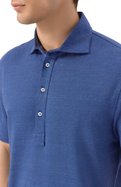 Поло изо льна и хлопка BRUNELLO CUCINELLI, арт. MR8273915, фото 5