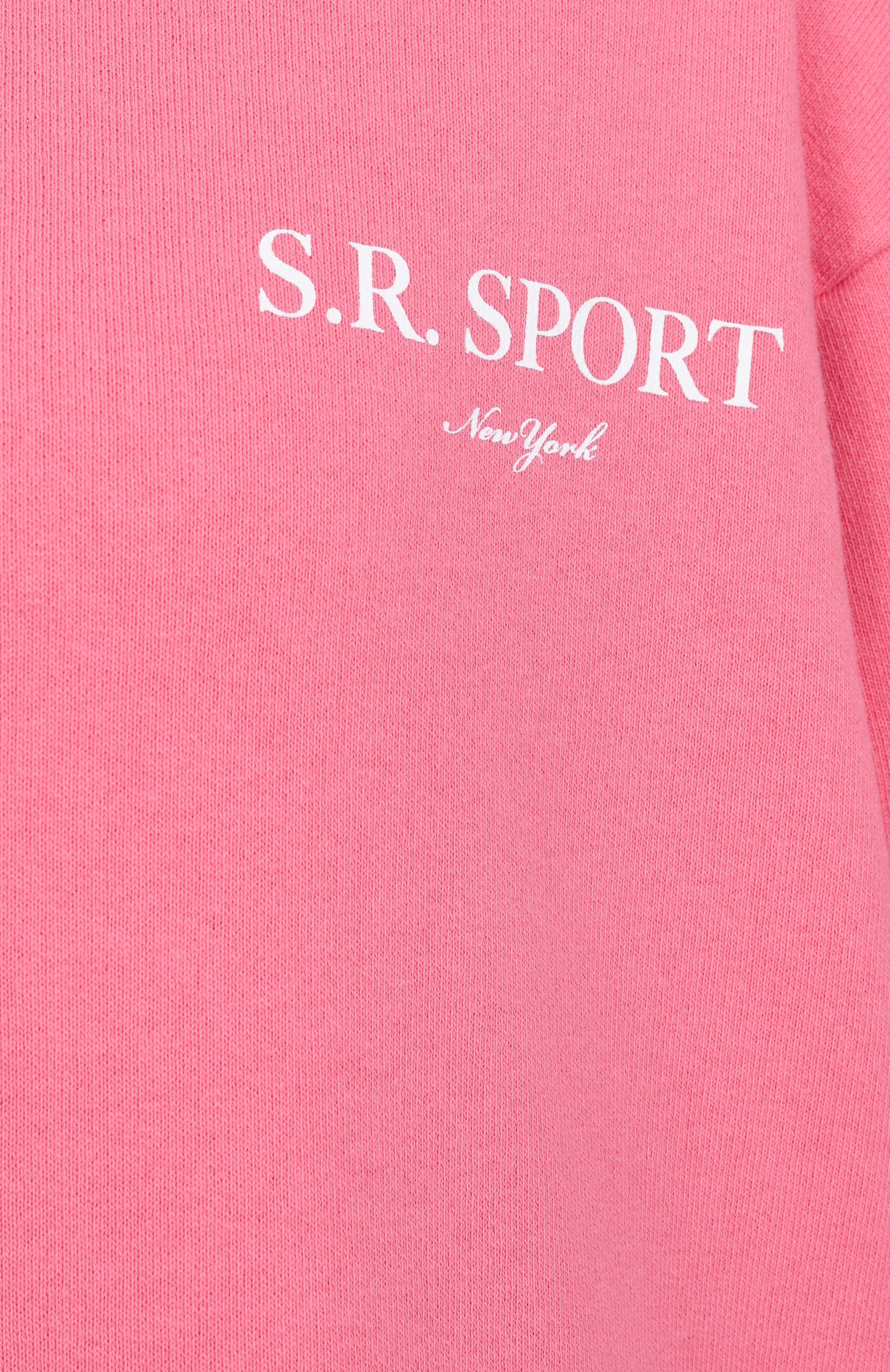 Хлопковый свитшот SPORTY AND RICH кораллового цвета по цене 24750 руб., арт. ST071612201P139, фото 10 Хлопковый свитшот SPORTY AND RICH, арт. ST071612201P139, фото 10