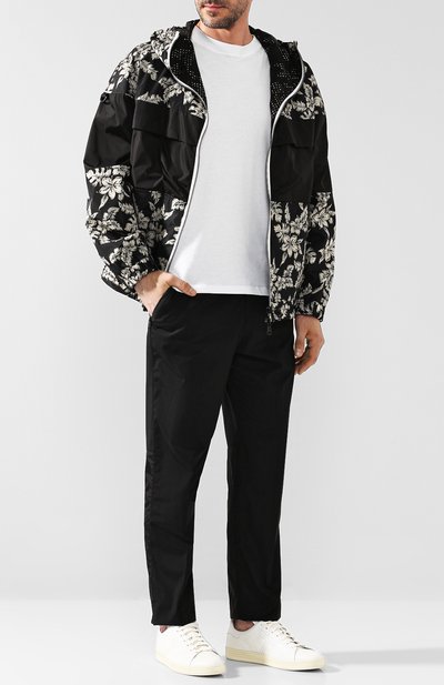 Хлопковые брюки прямого кроя с поясом на резинке MONCLER, арт. D1-091-11403-80-549P5, фото 2