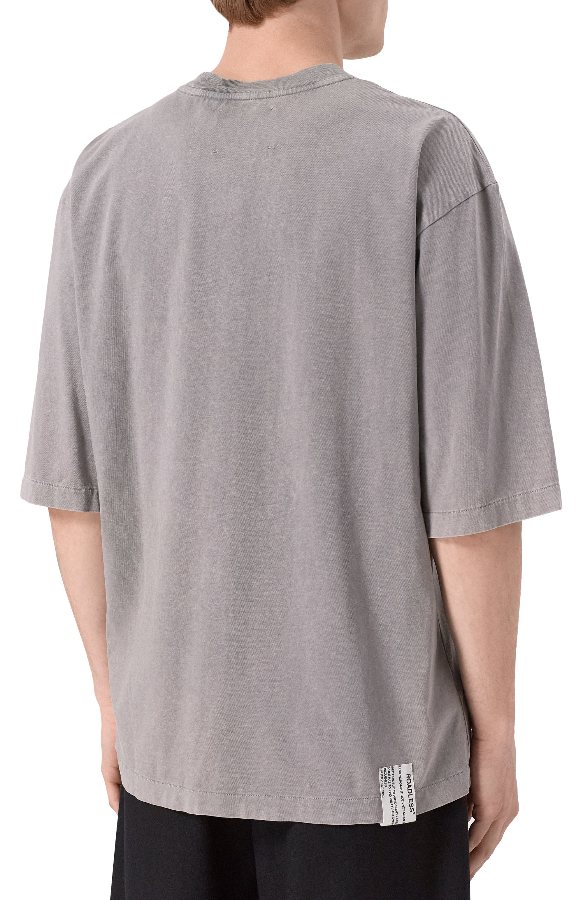 Хлопковая футболка ROADLESS серого цвета по цене 13800 руб., арт. RSS-TS, фото 4 Хлопковая футболка ROADLESS, арт. RSS-TS, фото 4