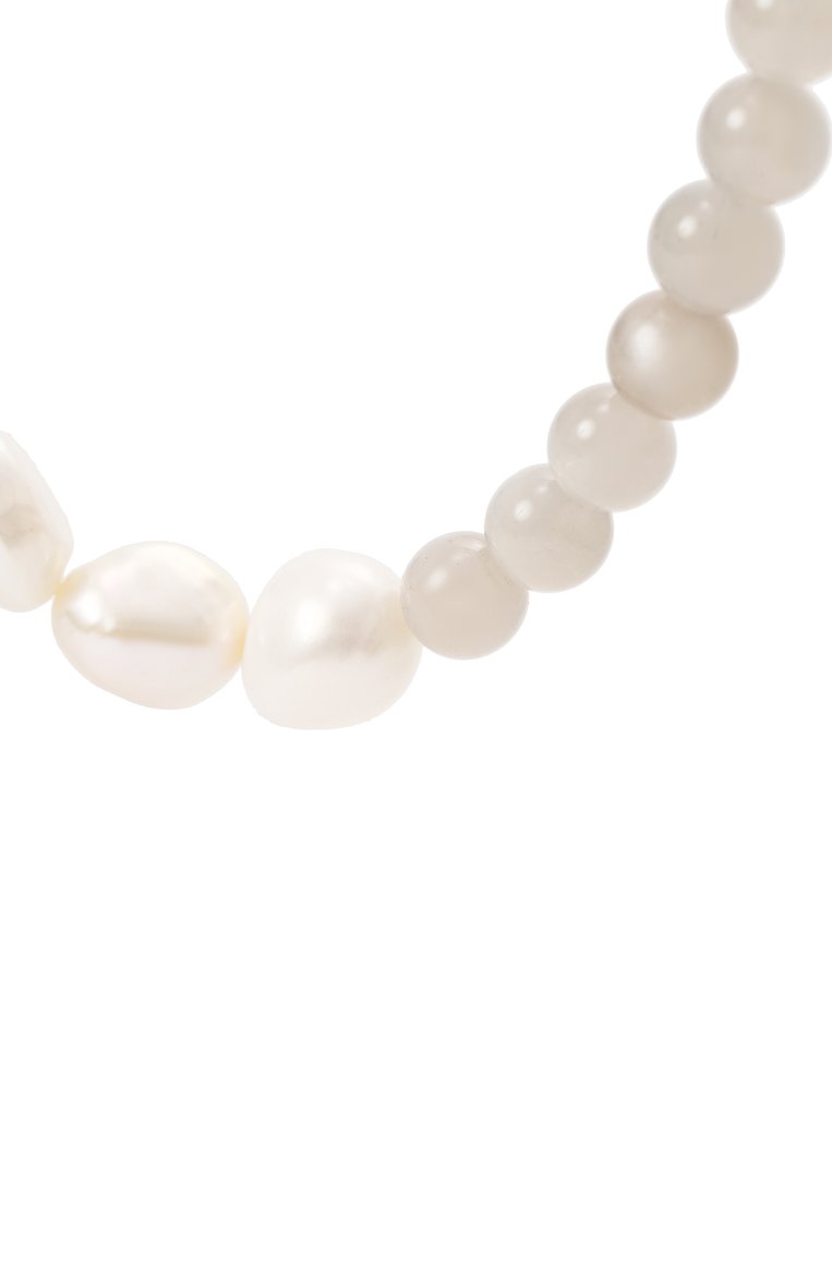 Женское колье dafna COPINE JEWELRY белого цвета, арт. DAFNA | Фото 3 (Нос: Не проставлено; Региональные ограничения белый список (Axapta Mercury): Не проставлено; Материал: Жемчуг, Камень)