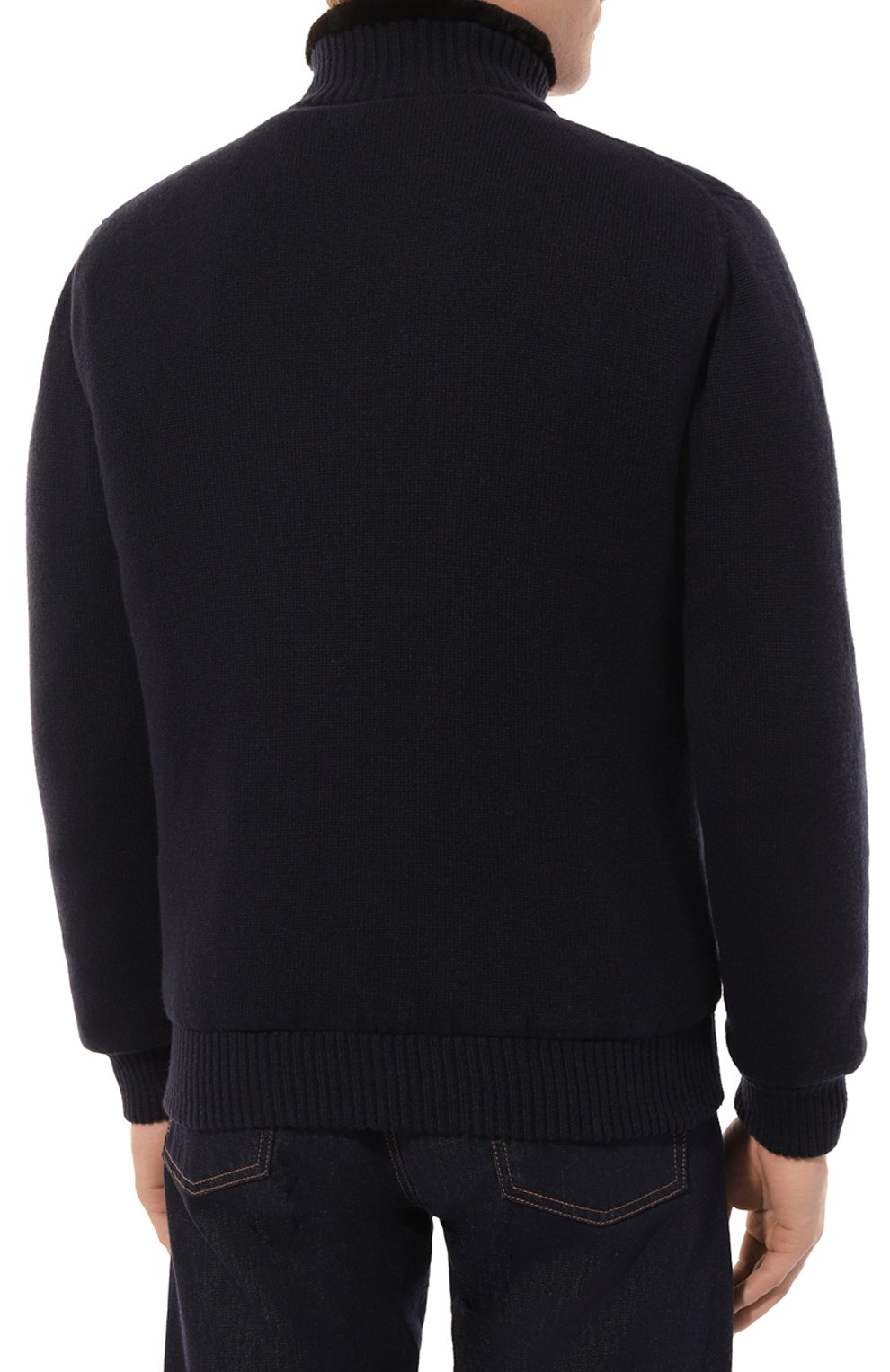 Кашемировый кардиган с подкладкой из бобра ANDREA CAMPAGNA, арт. WU22-9540C, фото 4