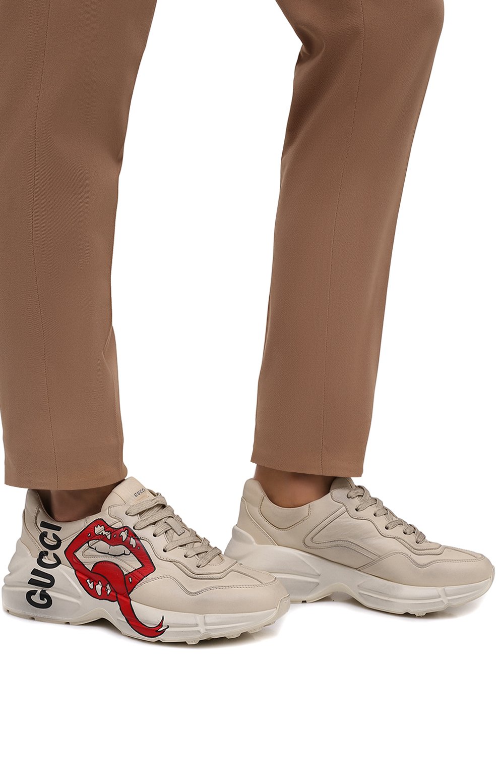 Кожаные кроссовки rhyton GUCCI, арт. 552089/A9L00, фото 3