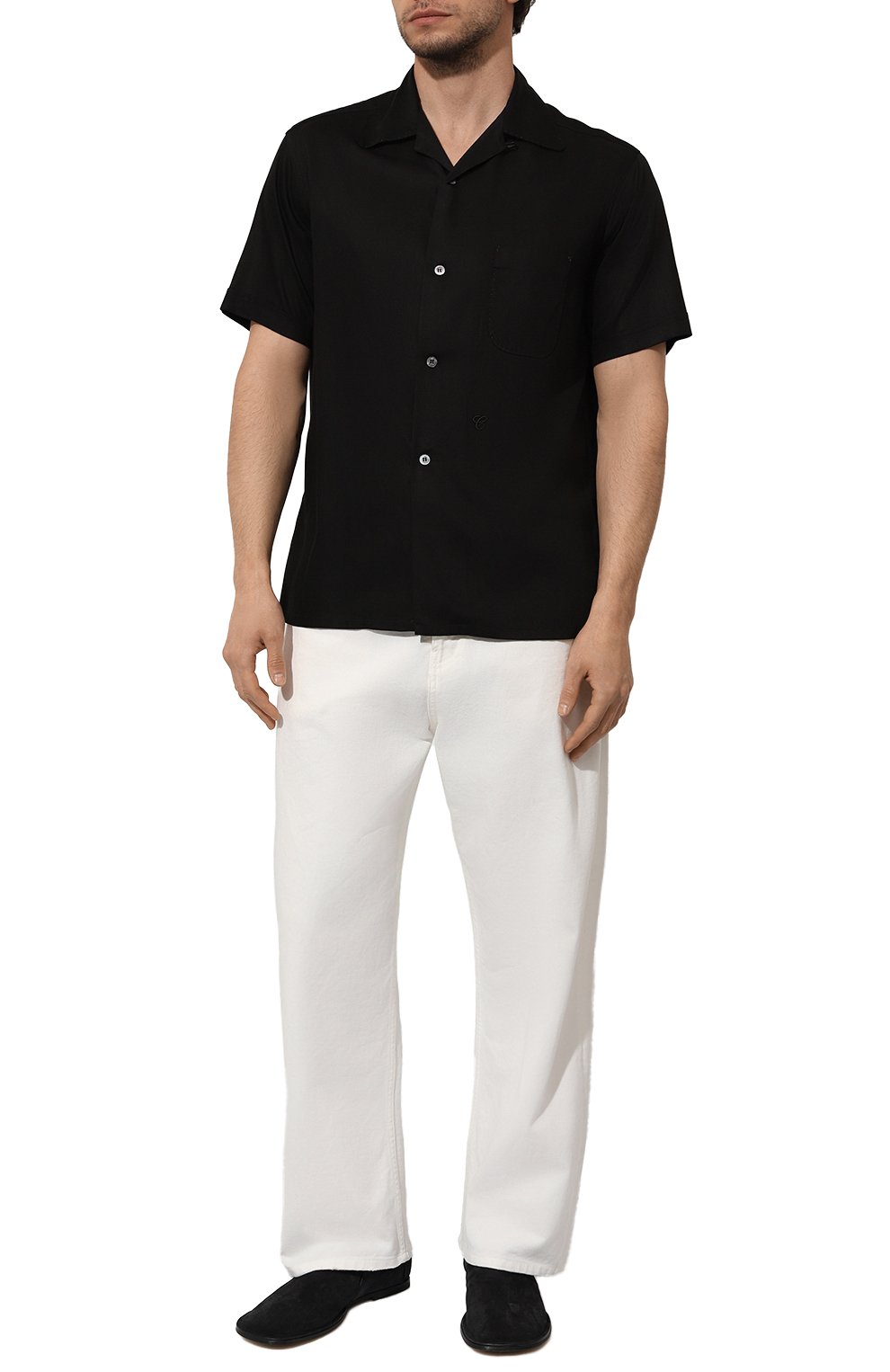 Рубашка из вискозы MAISON MARGIELA черного цвета по цене 72400 руб., арт. S50DR0006/S60495, фото 2 Рубашка из вискозы MAISON MARGIELA, арт. S50DR0006/S60495, фото 2