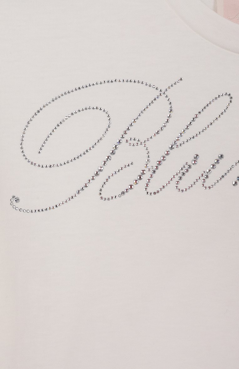 Хлопковая футболка BLUMARINE, арт. BFTS008.0.JF056/14A-16A, фото 1
