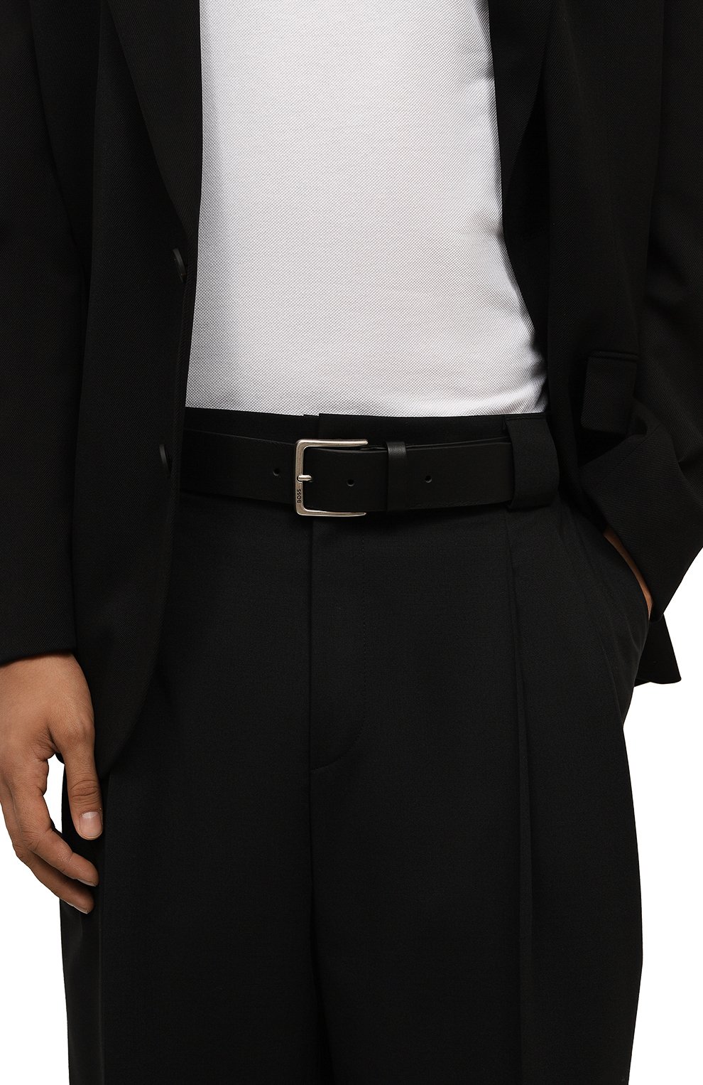 Кожаный ремень BOSS черного цвета по цене 10500 руб., арт. 50523455, фото 2 Кожаный ремень BOSS, арт. 50523455, фото 2