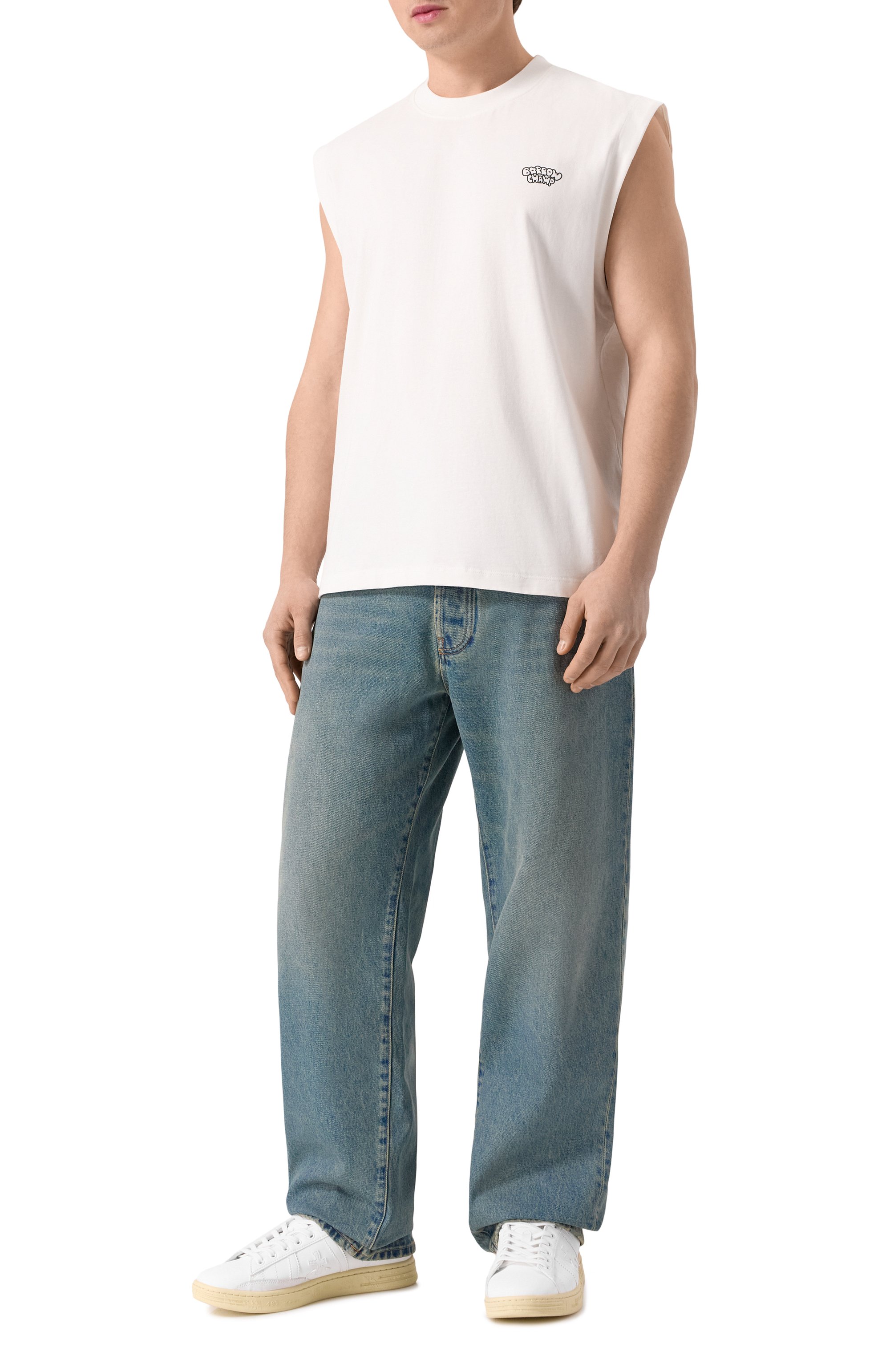 Хлопковая майка BARROW, арт. S5BWMATH160, фото 2