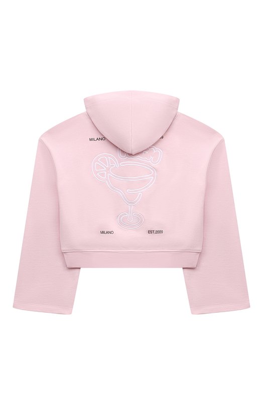 Укороченное худи из хлопка MSGM kids 2
