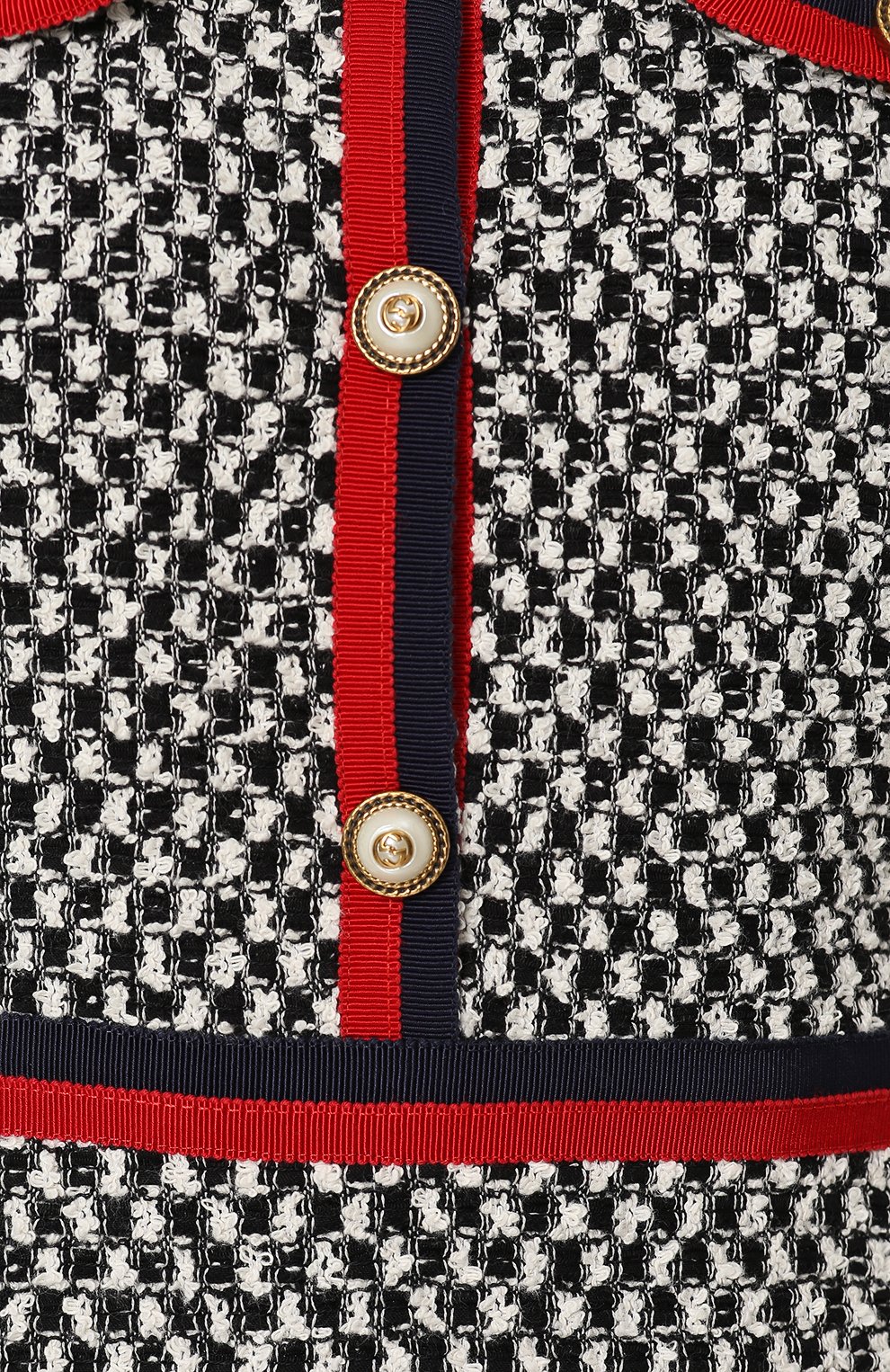 Хлопковое платье с контрастной отделкой GUCCI, арт. 475850/ZIM18, фото 5