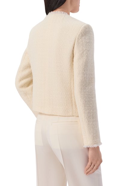 Твидовый жакет WEEKEND MAX MARA кремового цвета по цене 48750 руб., арт. WKDAGAMI, фото 4 Твидовый жакет WEEKEND MAX MARA, арт. WKDAGAMI, фото 4