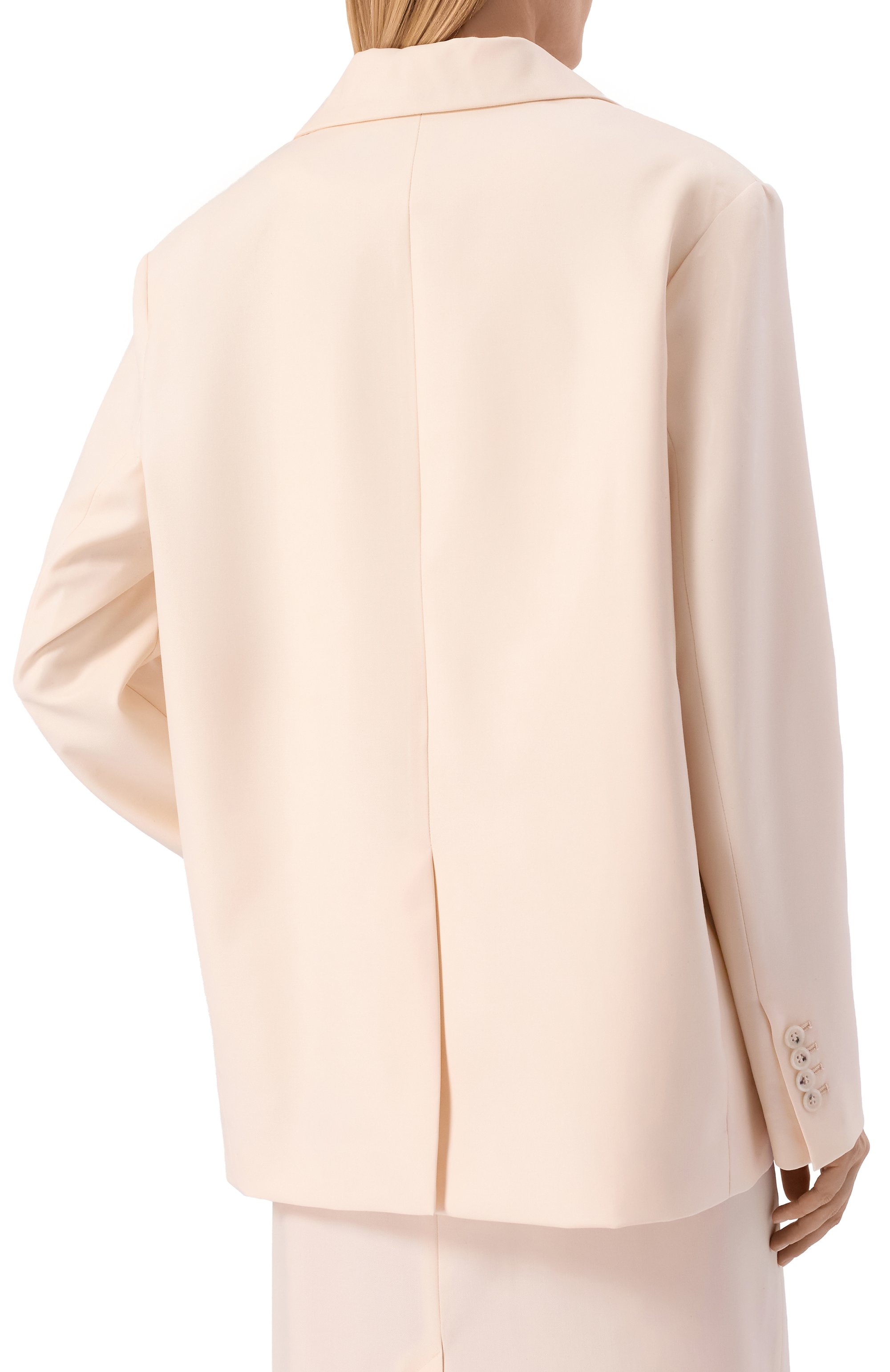 Шерстяной жакет LOULOU DE SAISON кремового цвета по цене 54550 руб., арт. D0NAU LDS, фото 4 Шерстяной жакет LOULOU DE SAISON, арт. D0NAU LDS, фото 4