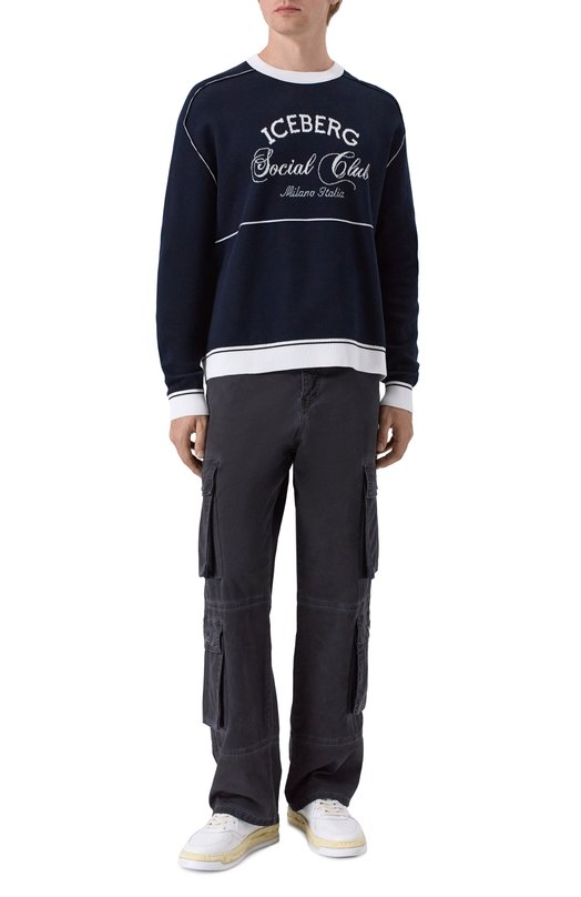 Хлопковый джемпер Iceberg A005/7604 Синий  A005/7604 Фото 2