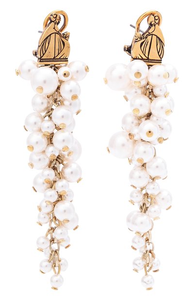 Серьги LANVIN белого цвета по цене 58750 руб., арт. AW-CJYA0Y-PERL-A21, фото 3 Серьги LANVIN, арт. AW-CJYA0Y-PERL-A21, фото 3