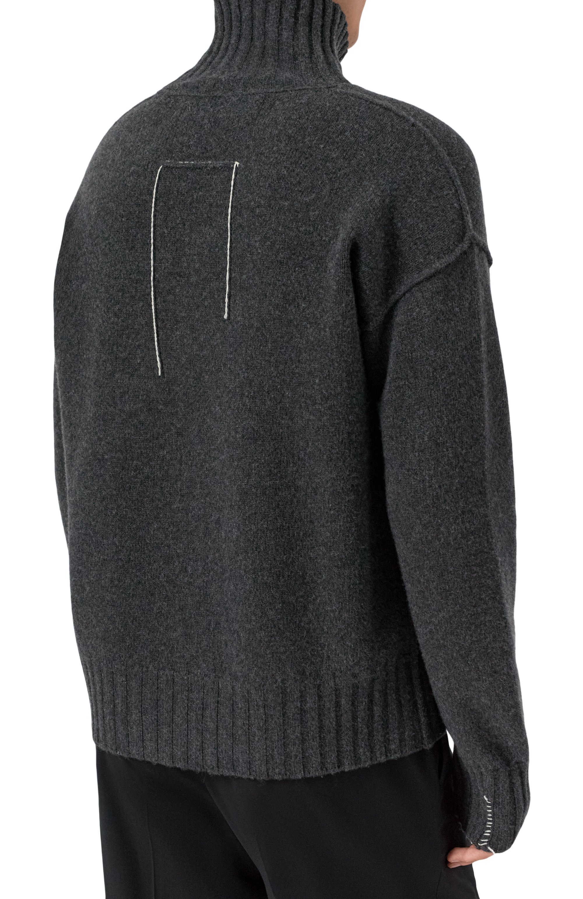 Свитер из кашемира и шерсти ISABEL BENENATO темно-серого цвета по цене 79700 руб., арт. UK22F25, фото 4 Свитер из кашемира и шерсти ISABEL BENENATO, арт. UK22F25, фото 4