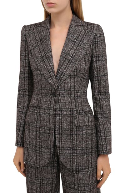 Жакет DOLCE & GABBANA коричневого цвета по цене 279500 руб., арт. F29D0T/FQMH2, фото 4 Жакет DOLCE & GABBANA, арт. F29D0T/FQMH2, фото 4