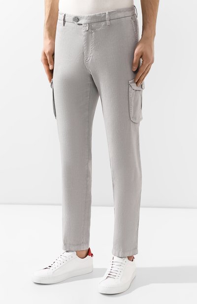 Брюки-карго изо льна и хлопка KITON, арт. UFPPCAJ07R61, фото 3