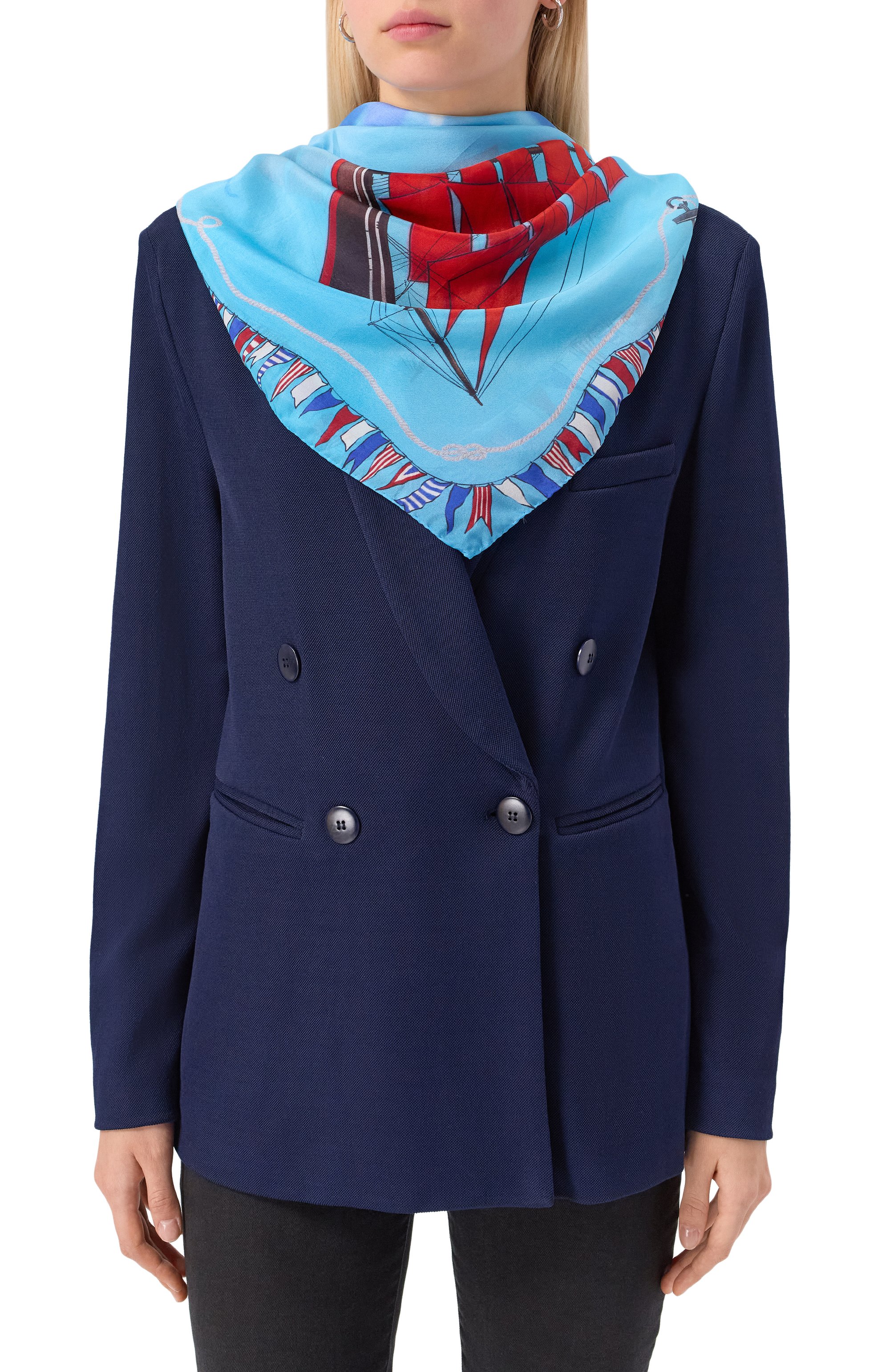 Шелковый платок алые паруса GOURJI, арт. 91120537/4451108, фото 2