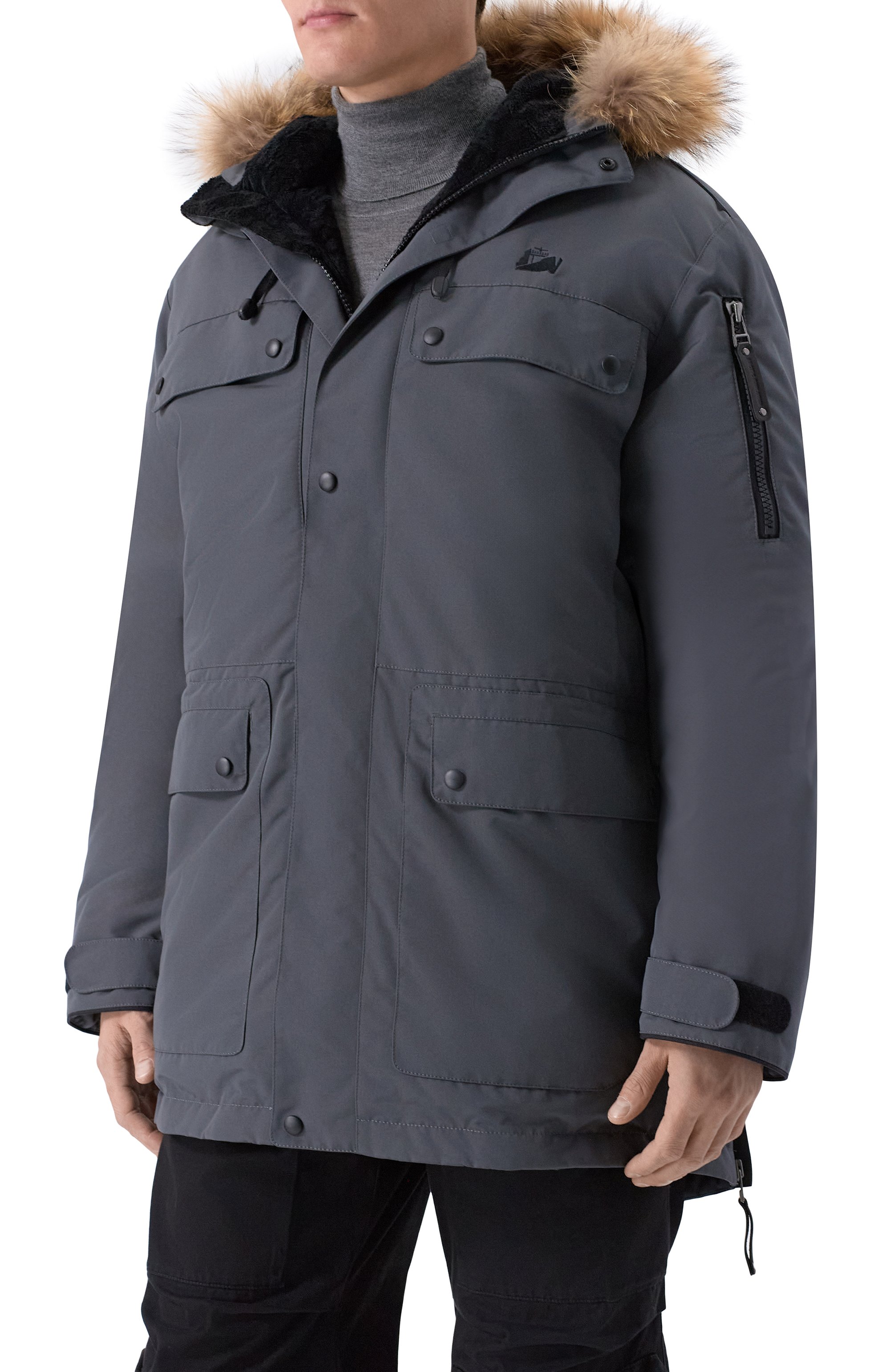 Пуховая парка polus с отделкой из енота ARCTIC EXPLORER, арт. POLUS_GREY, фото 3