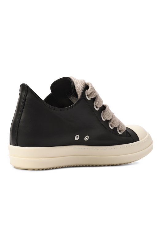 Кожаные кеды Jumbolace Rick Owens RU02E1893/LC0W2 Чёрный  RU02E1893/LC0W2 Фото 5