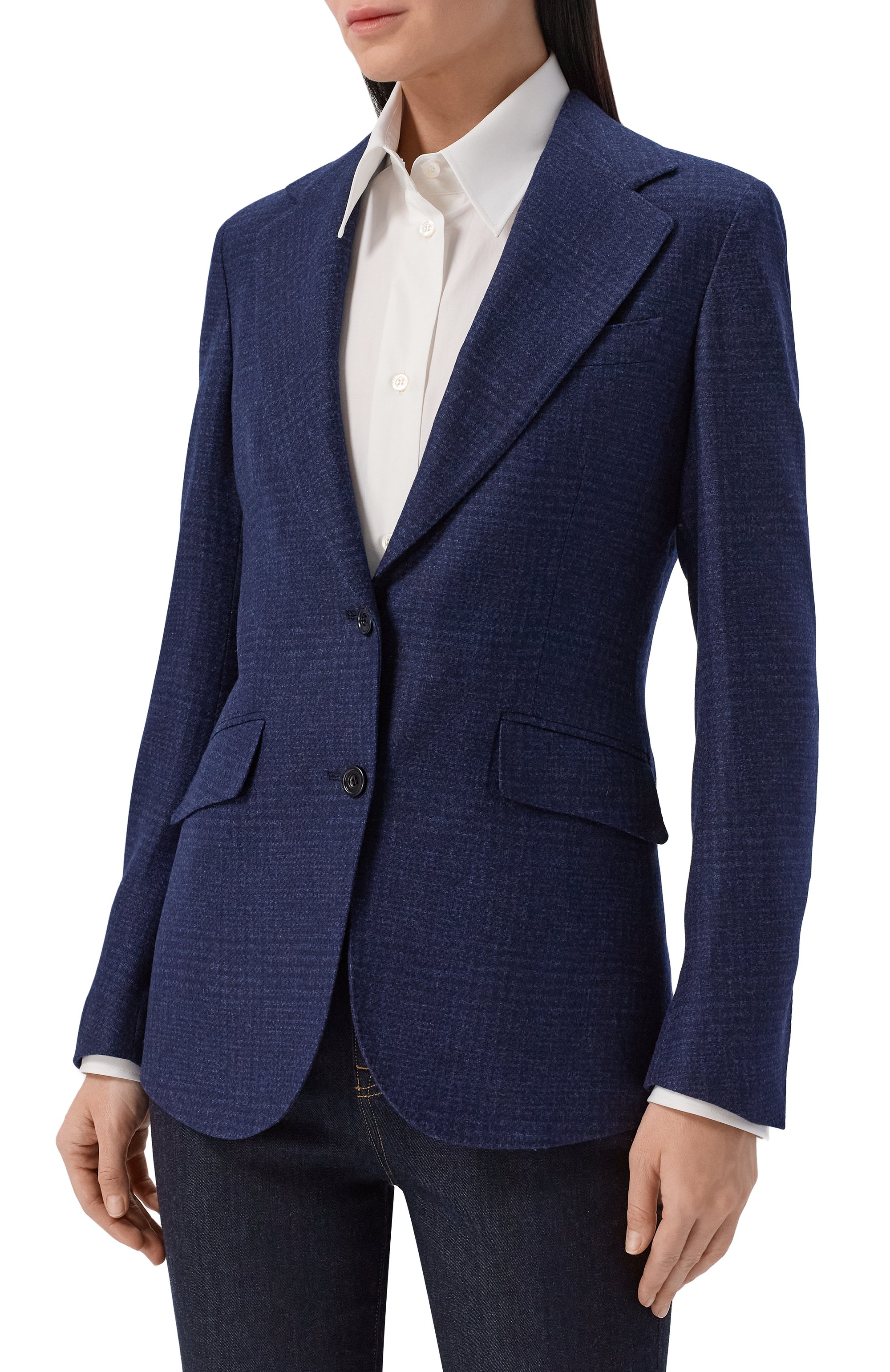 Жакет из шерсти и кашемира MVST синего цвета по цене 290500 руб., арт. SDG200/S0734005, фото 3 Жакет из шерсти и кашемира MVST, арт. SDG200/S0734005, фото 3