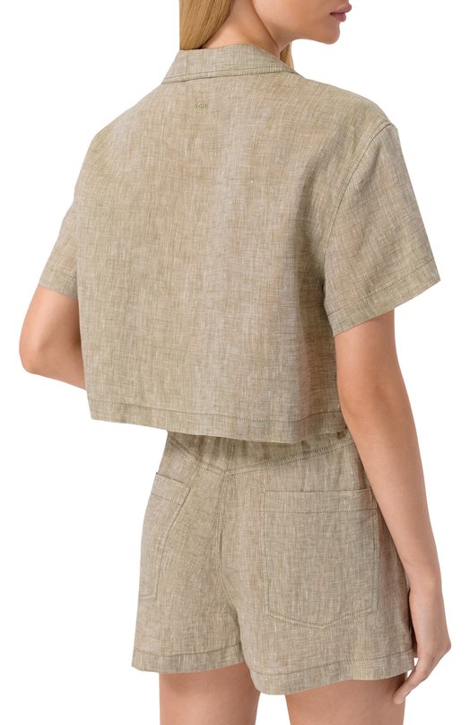 Льняная рубашка EDOMO B003006SS25 Хаки  B003006SS25 Фото 4