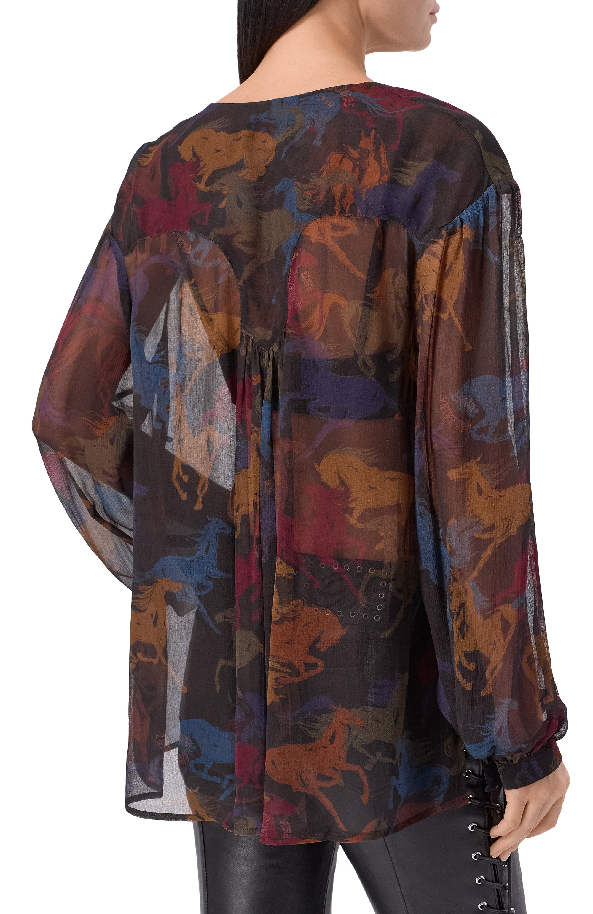 Блузка из вискозы ZADIG AND VOLTAIRE, арт. WWSH02262, фото 4